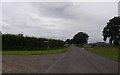 Staggered crossroads and overhead power lines