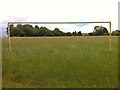 SX8856 : Goalposts on Galmpton Warborough Common by Hugh Craddock
