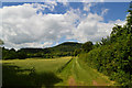 Fields and sky in the Monnow valley