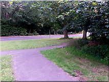 SZ0895 : Redhill: bridleway O14 joins Wimborne Road by Chris Downer