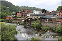 SJ2142 : Llangollen:  The station, seen from the  bridge by Dr Neil Clifton