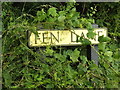 TM0178 : Fen Lane sign by Geographer