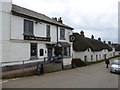 The Sloop Inn, Bantham and a row of thatched houses