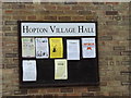 TL9978 : Hopton Village Notice Board on Hopton Village Hall by Geographer