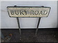 TL9979 : Bury Road sign by Geographer