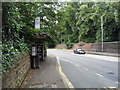 Bus stop and shelter on Derby Road (A52)