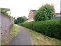 West Howe: footpath U01 approaches Turbary Park Avenue