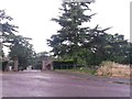 West Howe: cemetery gates and the start of footpath E56