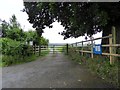 Butterton: entrance to lane to church