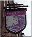 Sign for the Belle Vue, public house, Preston