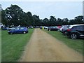 Track through Hampton Court Flower Show car park