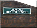 TF2410 : Crowland Health Centre sign by Geographer