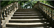 TQ1673 : View up the steps on the footbridge linking York House and Gardens over Riverside by Robert Lamb
