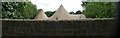 View of marquees in the back garden of a house on the Riverside