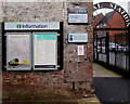 Information boards outside Shifnal railway station