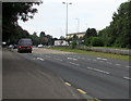 ST2885 : Three-lane carriageway, A48 near Cleppa Park, Newport by Jaggery