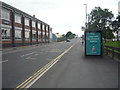 Bus stop and shelter on London Road (A5194)