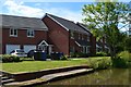 Modern houses by the canal at Tamworth