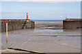 ST0743 : Watchet Harbour breakwaters by Oliver Mills