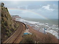 SX9473 : Rainbow over the tracks, Teignmouth by Malc McDonald
