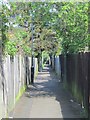 TQ3397 : Footpath between Willow Road and Connaught Avenue, EN1 by Mike Quinn