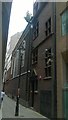 TQ3381 : Heneage Lane EC3, and the east end of Bevis Marks Synagogue by Christopher Hilton