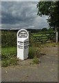 Milepost at Clough Green