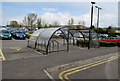 SO9524 : Covered bicycle racks near Cheltenham Racecourse by Jaggery