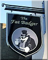 Sign for the Fat Badger public house, Bridlington