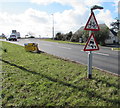 Warning signs, Milford Road, Johnston