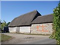 Thatched barn and stable, Knighton Farm