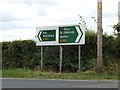 Roadsigns on the A143 Bury Road