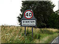 Stanton Village Name sign on the A143 Bury Road