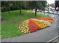 Flower beds at the junction of Dublin Road and Dominic Street, Newry