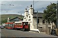 SC4384 : Manx Electric Railway tram passing The Mines at Laxey by Alan Murray-Rust
