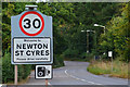 SX8798 : Newton St Cyres : The A377 by Lewis Clarke