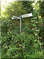 TM0574 : Roadsign on Potter's Lane by Geographer