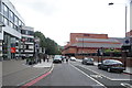 View up Ossulston Street from Euston Road