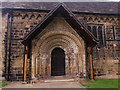 SE2740 : St John the Baptist, Adel - doorway by Stephen Craven