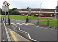 Give way to oncoming vehicles, Tredegar House Drive, Newport