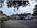 Looking across the High Street towards The Bar at The George