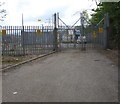 Entrance to Travellers Rest Primary electricity substation south of Ystradgynlais