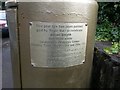 Eglinton: plaque on the gold postbox