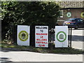 TL9971 : Signs at the entrance to Walsham le Willows Football Club by Geographer