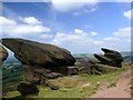 SJ9964 : Rock outcrop on The Roaches by Graham Hogg