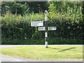 Signpost at junction of Smithers Hill and Countryman Lanes