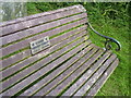 Ciffig Church, Whitland - memorial seat