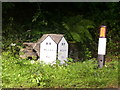 Milestone old A477 - Red Roses/Llanddowror road