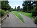 Path junction in Gladstone Park, Barry