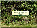 Barningham Road sign